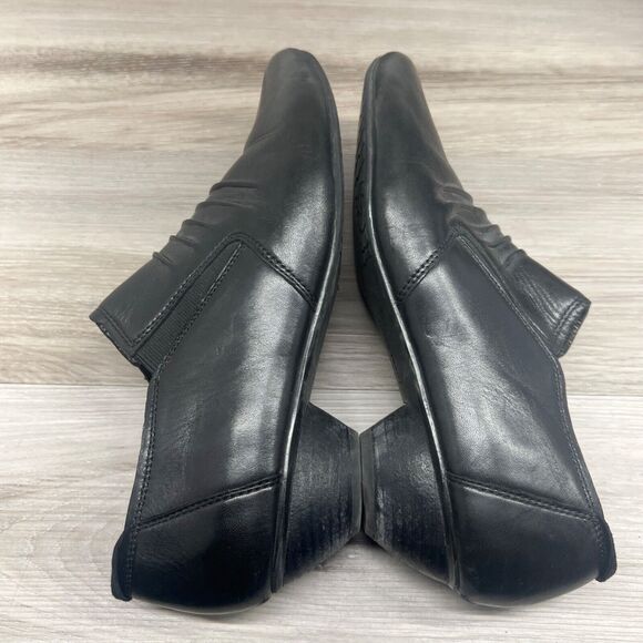 Josef Seibel Tina Ruched Slip On Shoes Size 10 41 Black Low Heel Comfort Cuban - Picture 2 of 10